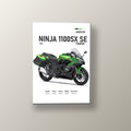 Ninja 1100SX SE Viajera Verde | Cuadro decorativo de Monkey Canvas