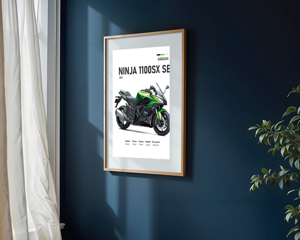 Ninja 1100SX SE Elegante | Cuadro decorativo de Monkey Canvas