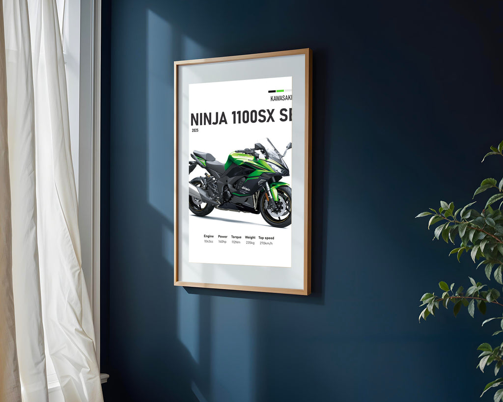 Ninja 1100SX SE Elegante | Cuadro decorativo de Monkey Canvas