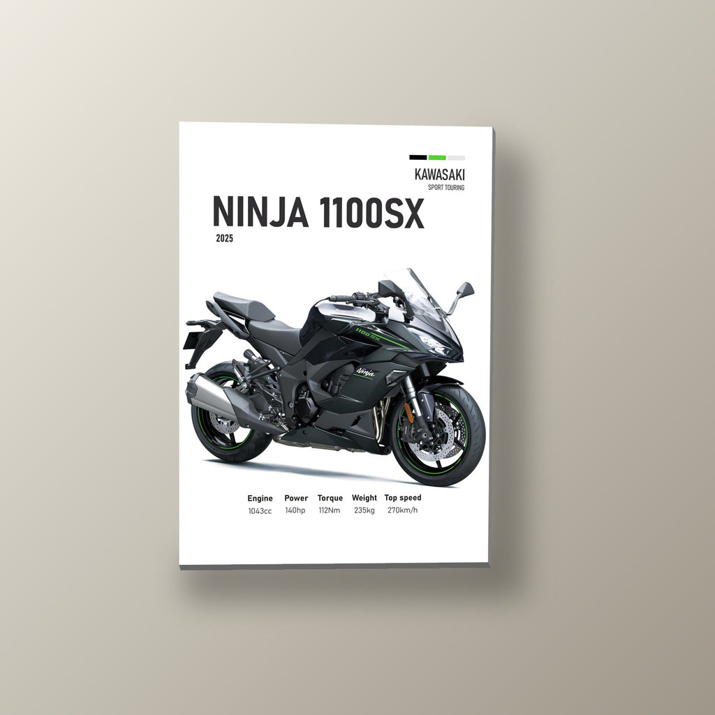 Ninja 1100SX Clasica Negra | Cuadro decorativo de Monkey Canvas