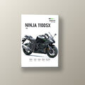 Ninja 1100SX Clasica Negra | Cuadro decorativo de Monkey Canvas
