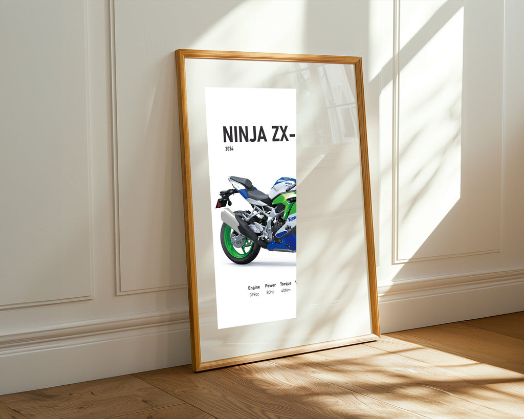 Ninja ZX-4RR Racing Verde | Cuadro decorativo de Monkey Canvas