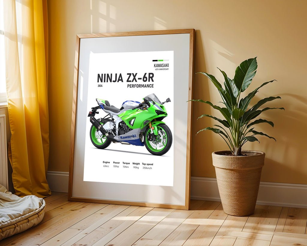 Ninja ZX-6R Aniversario | Cuadro decorativo de Monkey Canvas