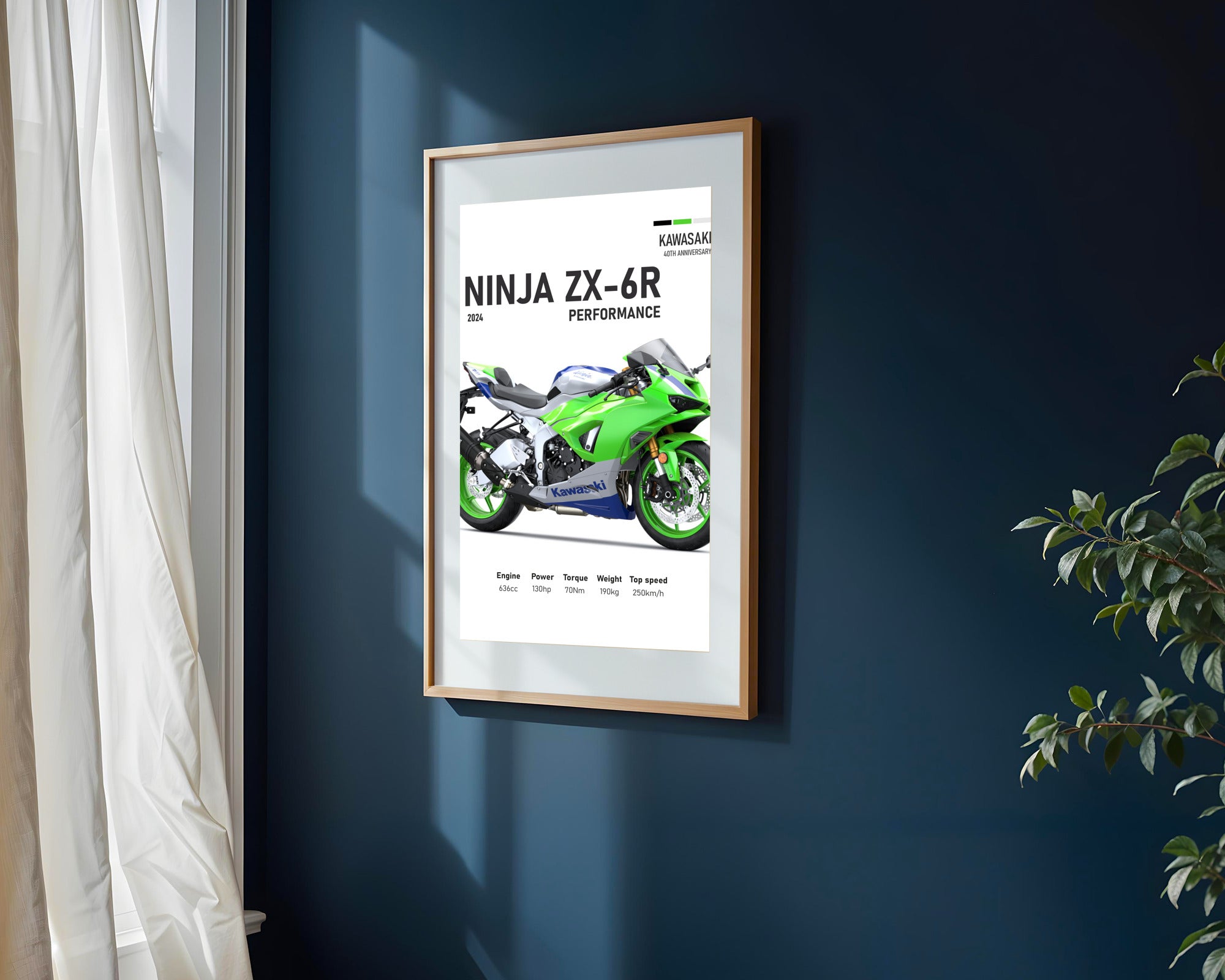 Ninja ZX-6R Aniversario | Cuadro decorativo de Monkey Canvas