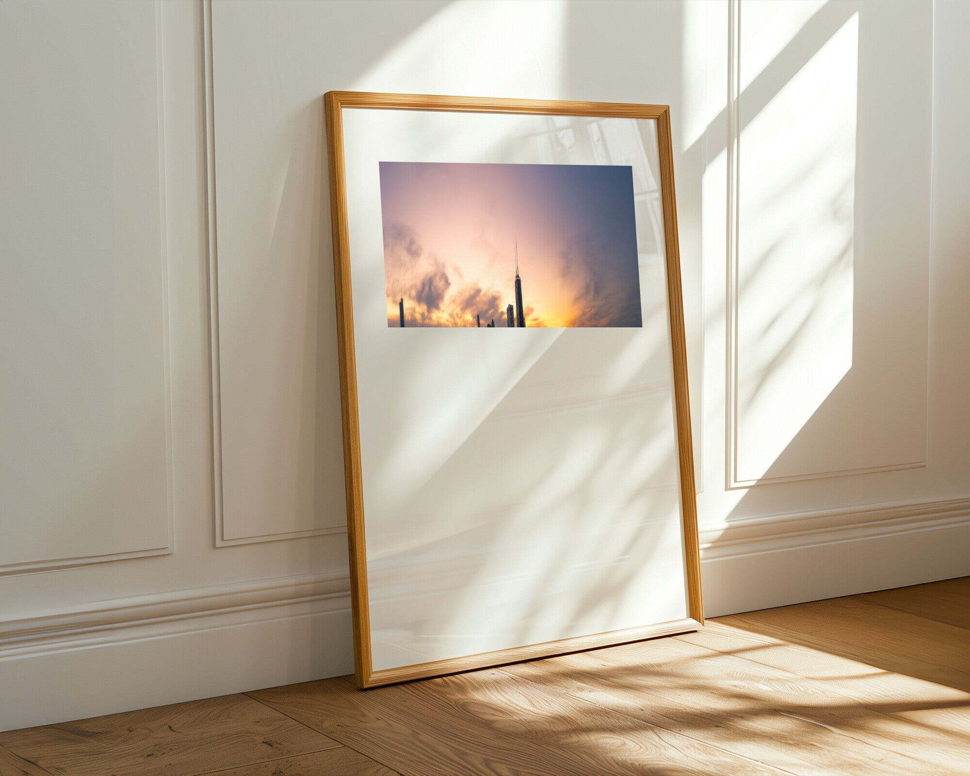 Chicago al Anochecer | Cuadro decorativo de Monkey Canvas