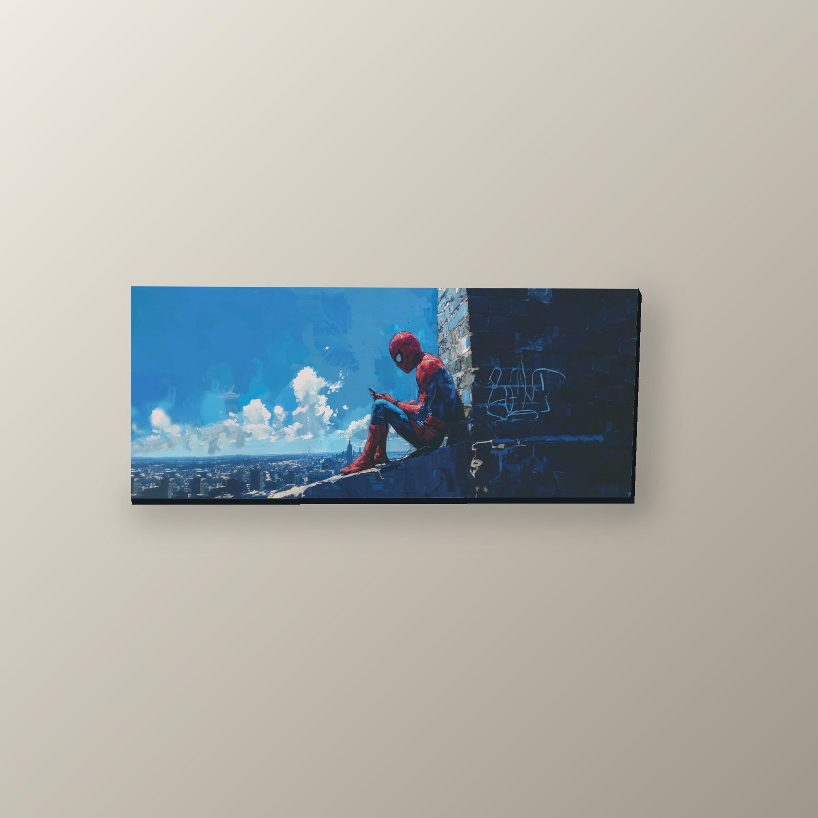 Spider-Man en la Azotea | Cuadro decorativo de Monkey Canvas