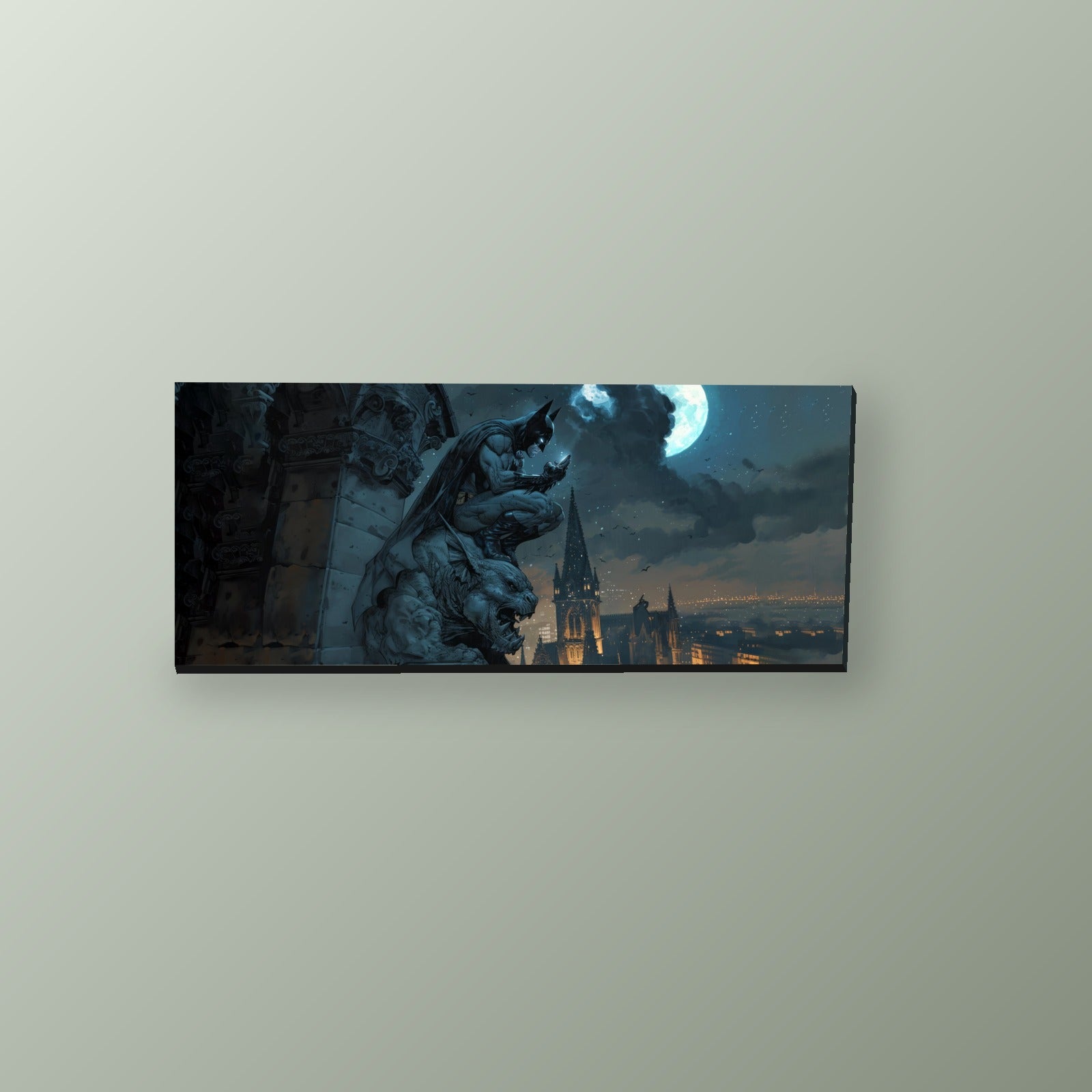Batman y la Gárgola | Cuadro decorativo de Monkey Canvas