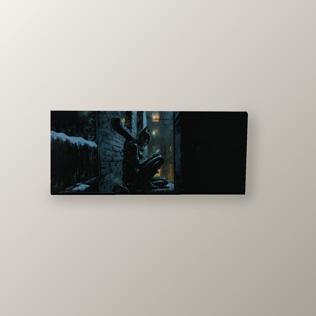 Catwoman Bajo la Lluvia | Cuadro decorativo de Monkey Canvas