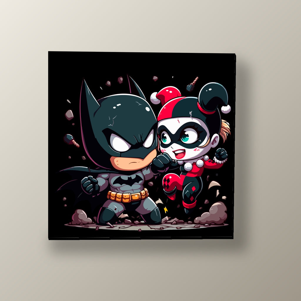 Batman y Harley Quinn Duelo | Cuadro decorativo de Monkey Canvas