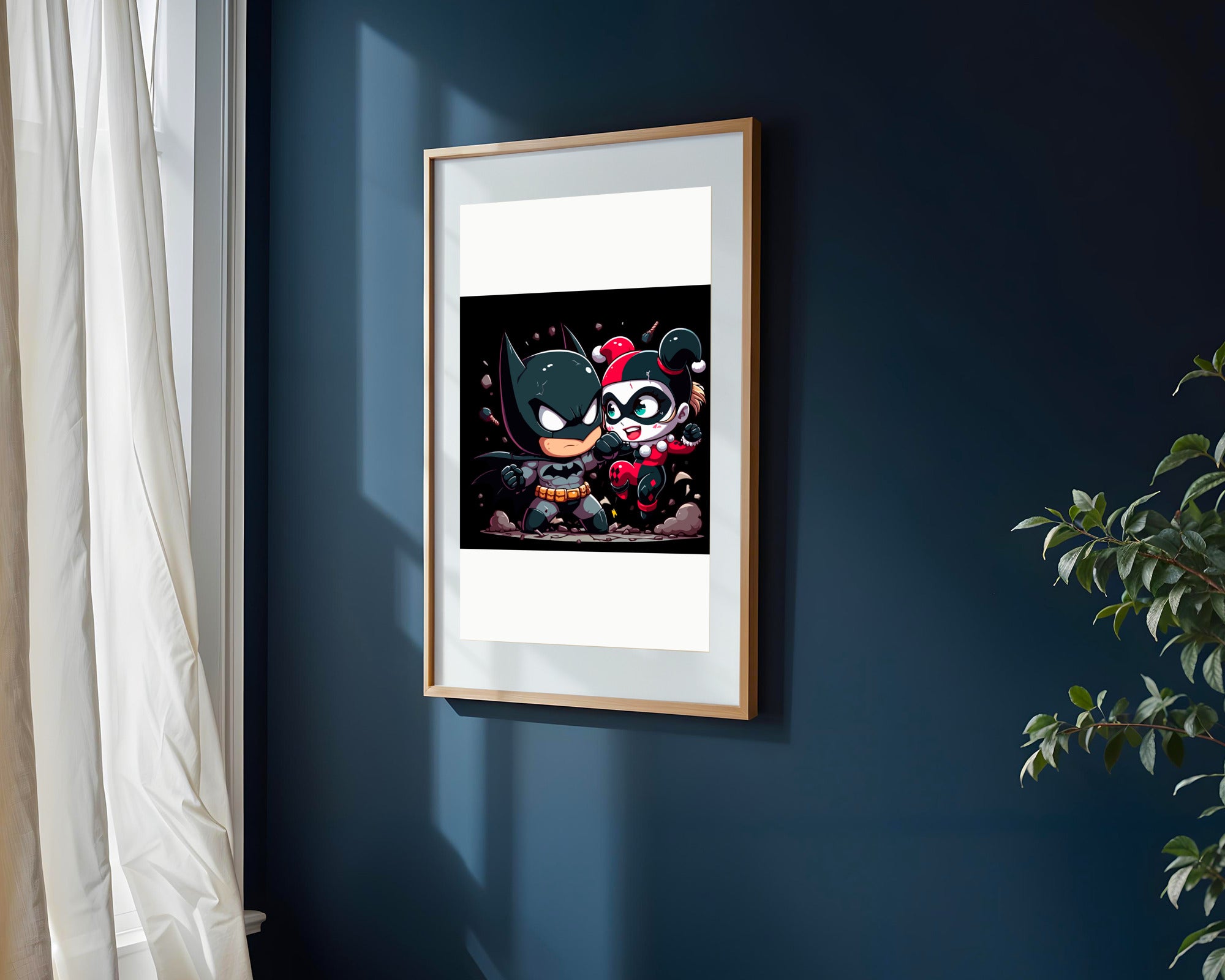Batman y Harley Quinn Duelo | Cuadro decorativo de Monkey Canvas