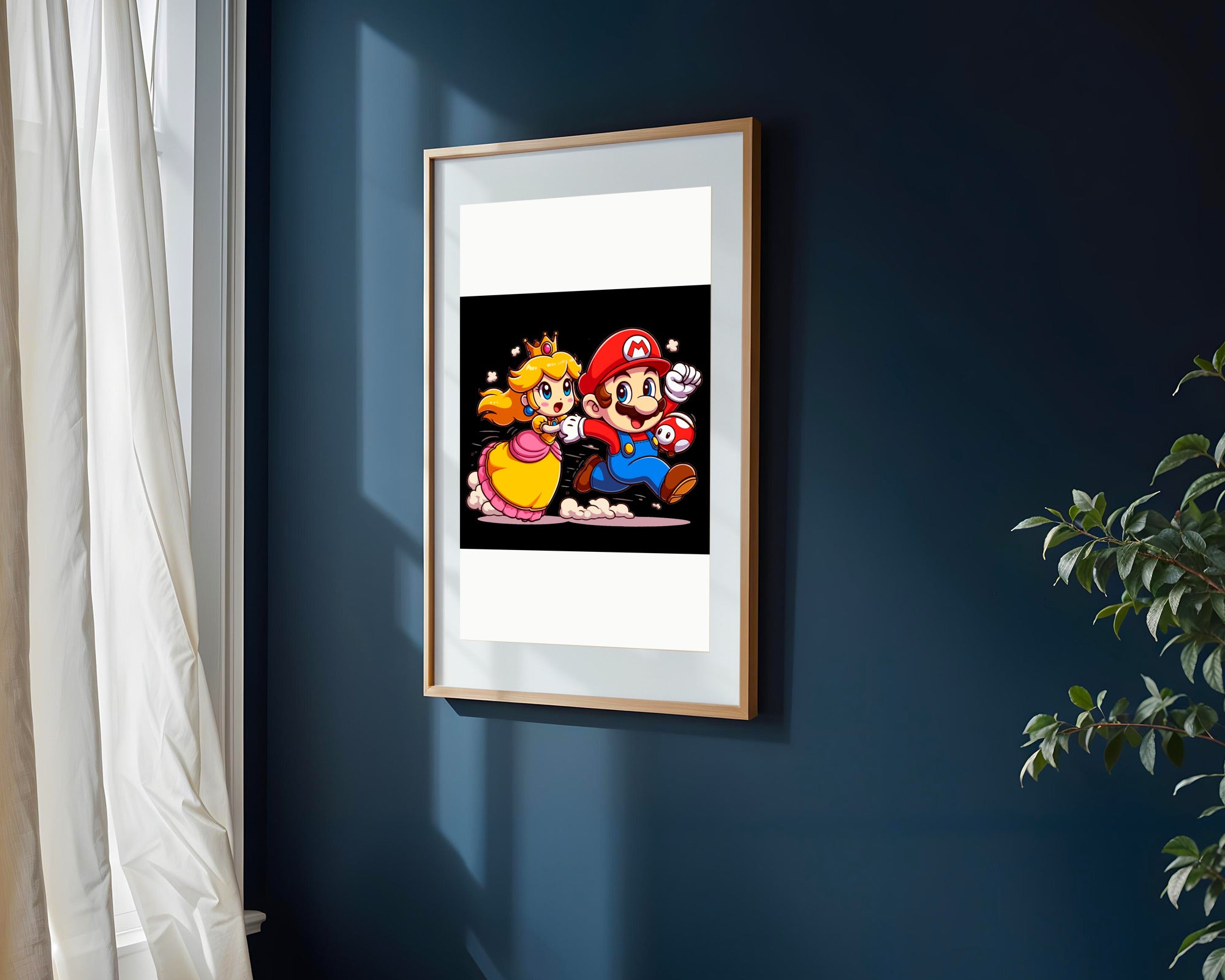 Peach y Mario Corriendo | Cuadro decorativo de Monkey Canvas