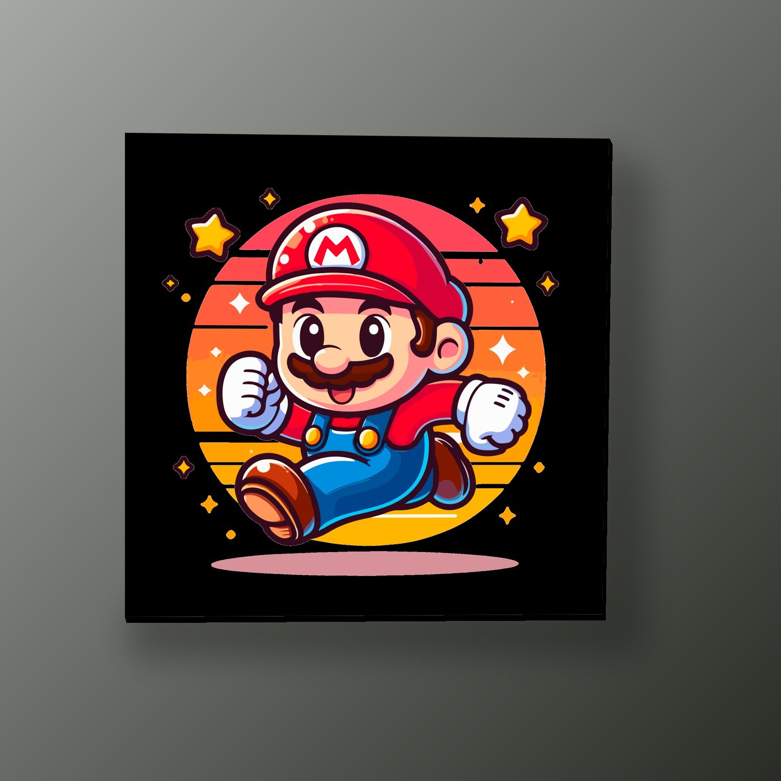 Mario Retro Atardecer | Cuadro decorativo de Monkey Canvas