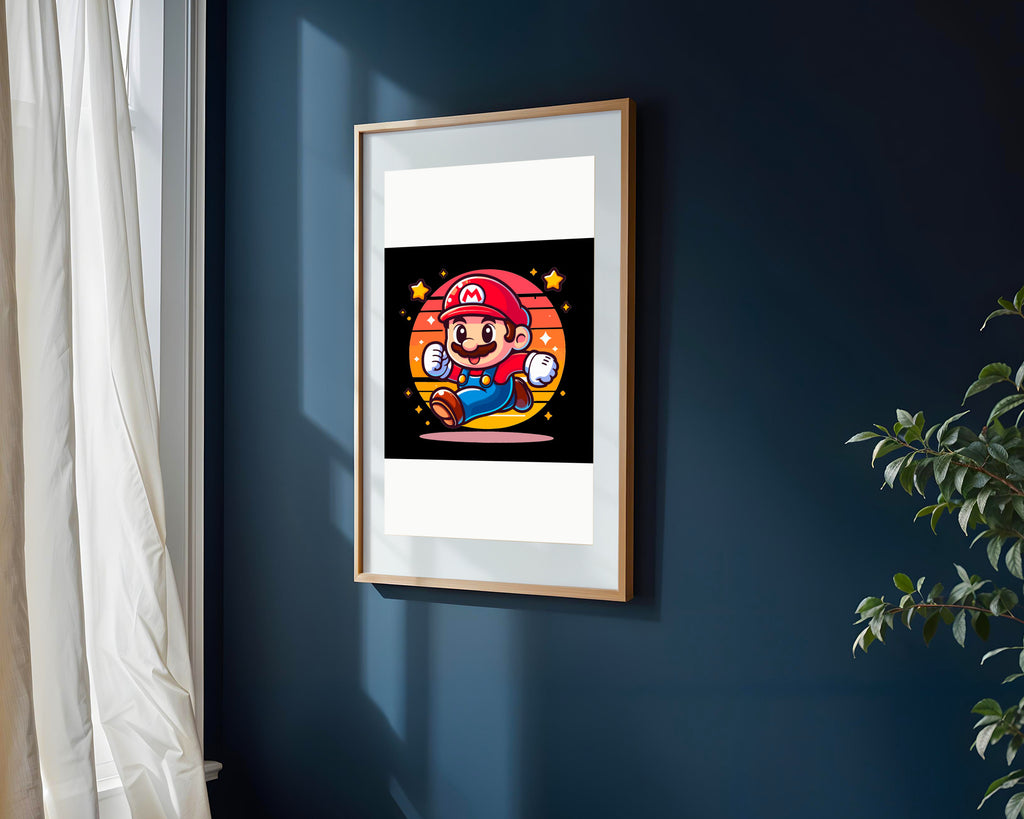 Mario Retro Atardecer | Cuadro decorativo de Monkey Canvas