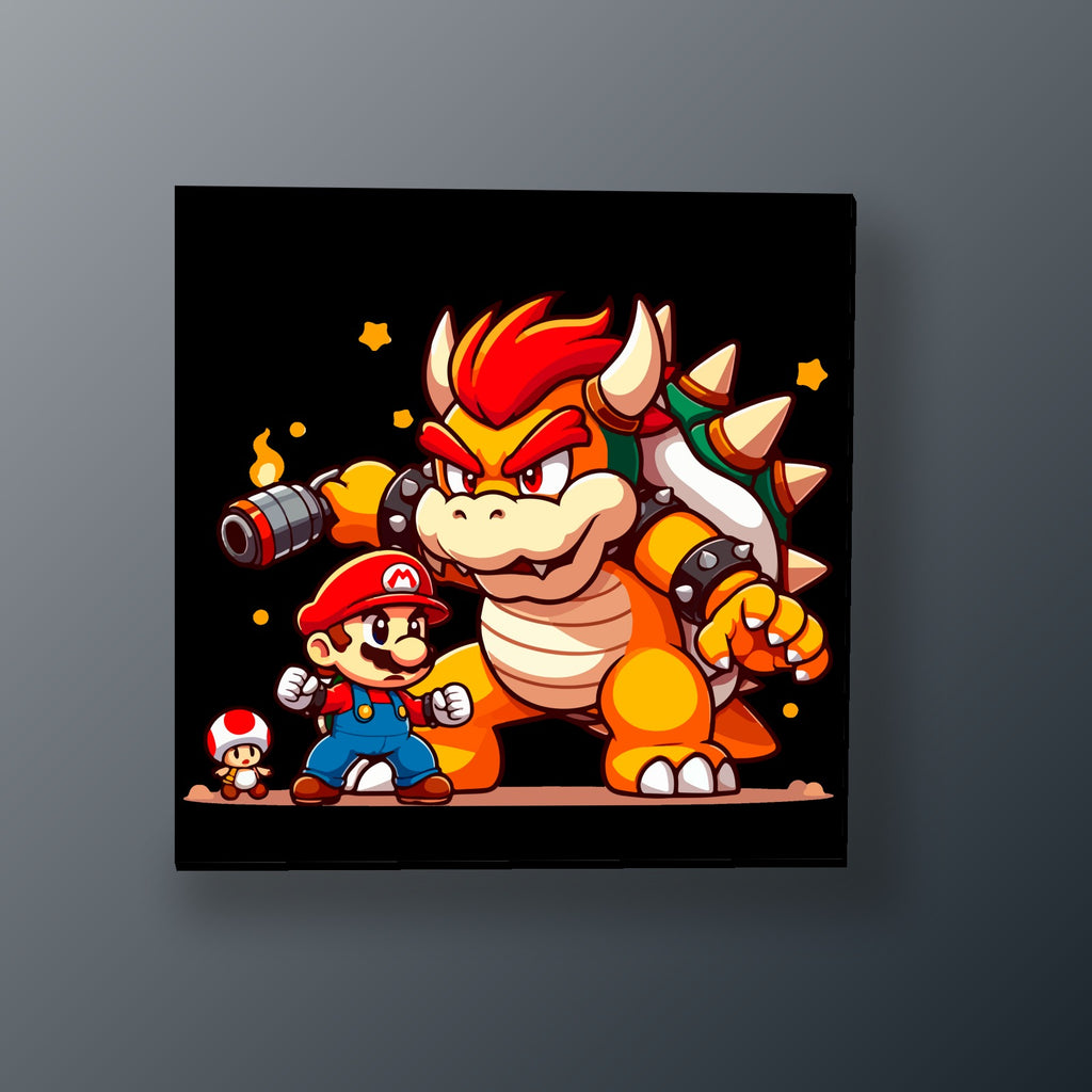 Mario Contra Bowser | Cuadro decorativo de Monkey Canvas