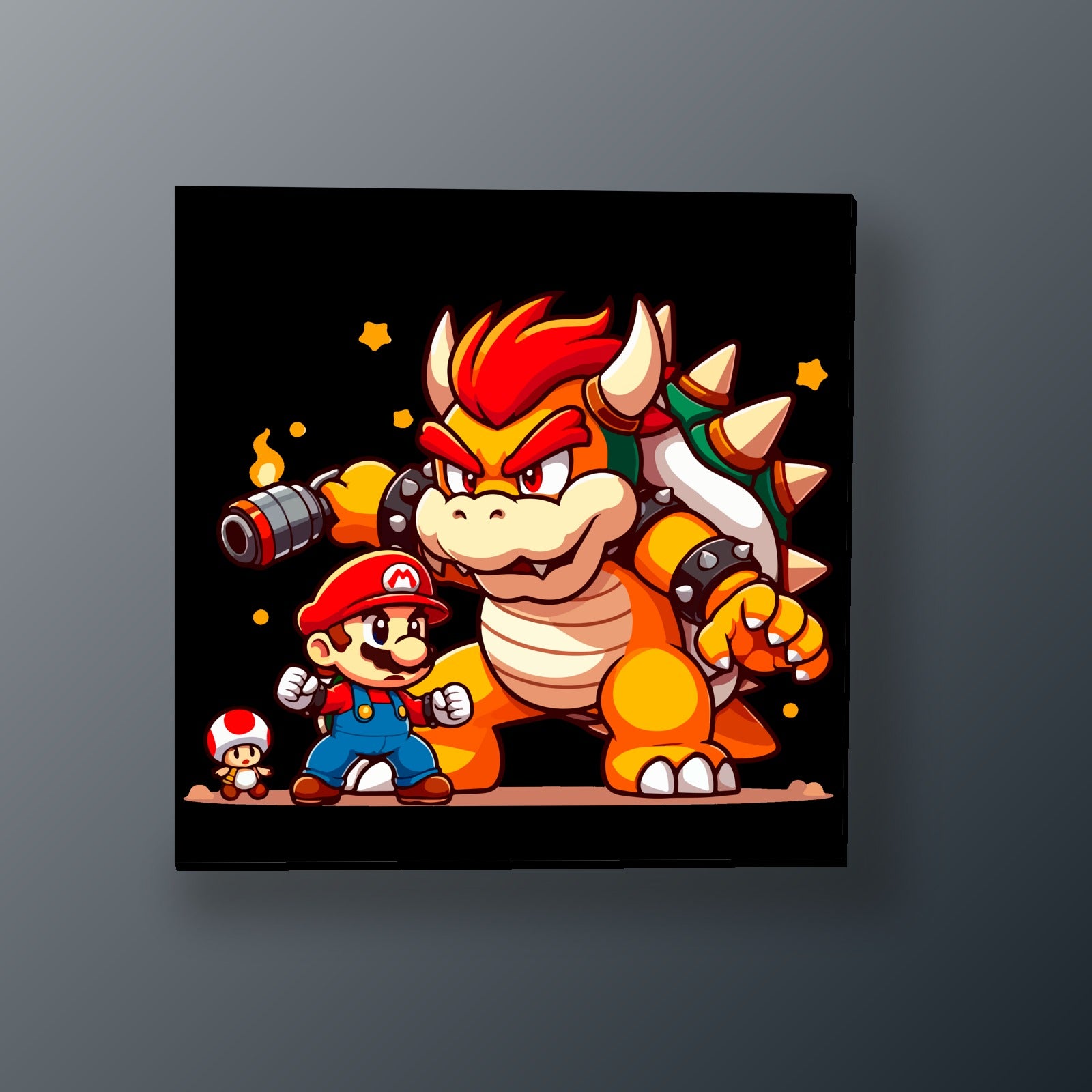 Mario Contra Bowser | Cuadro decorativo de Monkey Canvas