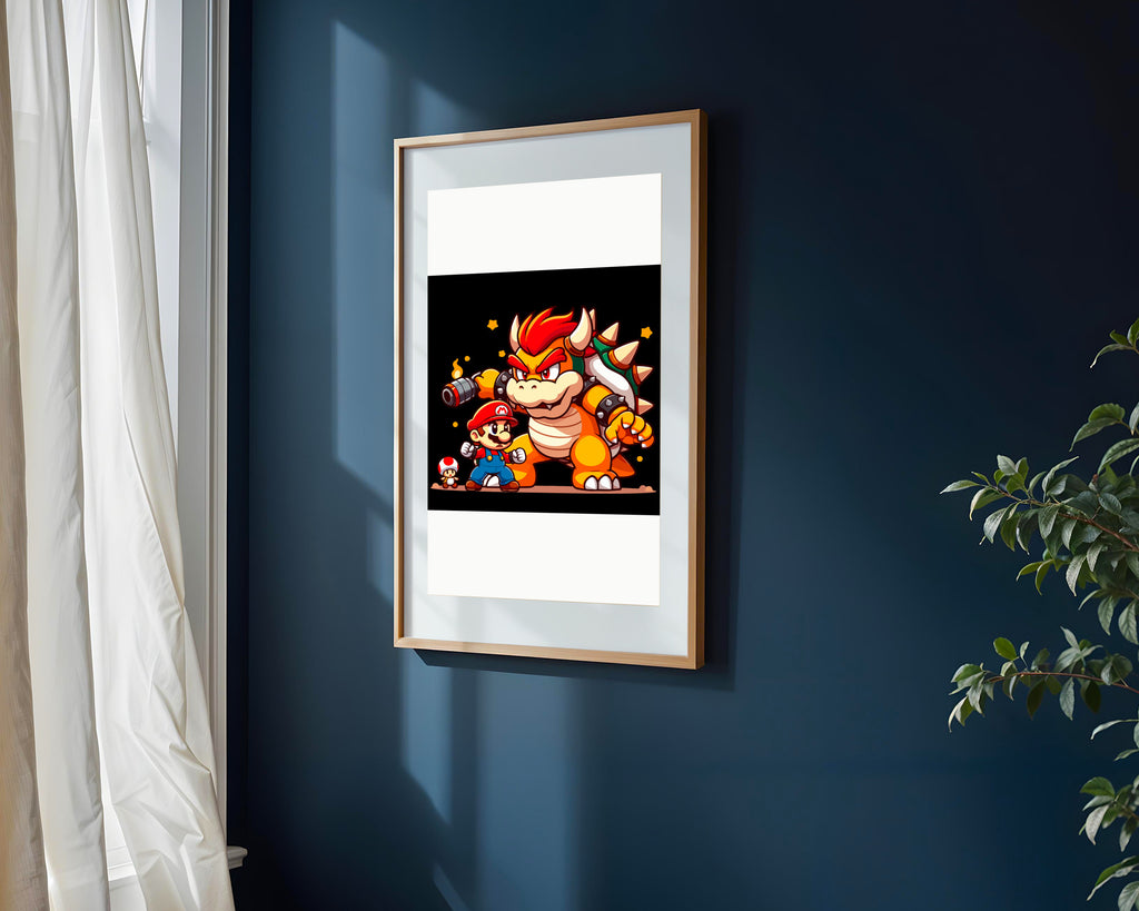 Mario Contra Bowser | Cuadro decorativo de Monkey Canvas