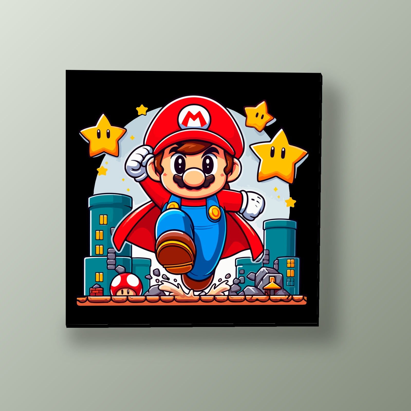 Mario Salto Urbano | Cuadro decorativo de Monkey Canvas