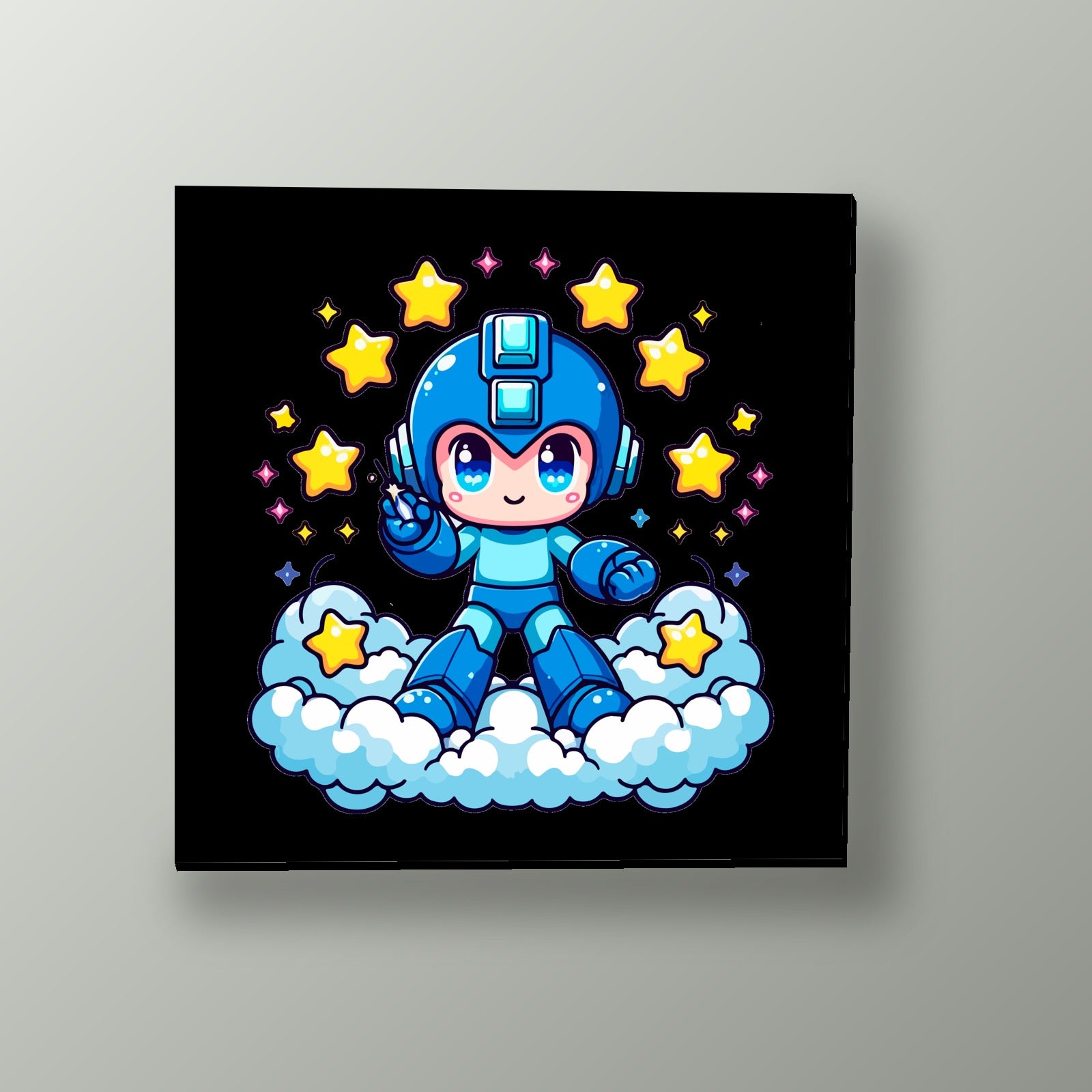 Mega Man en las Nubes | Cuadro decorativo de Monkey Canvas