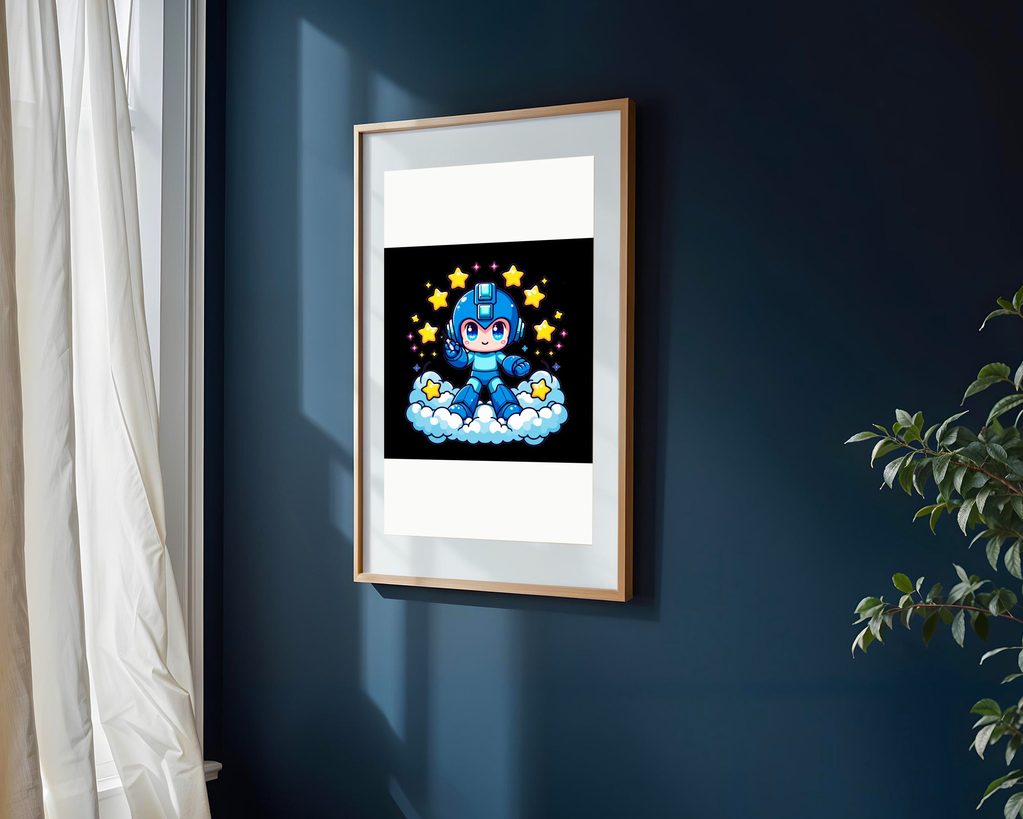 Mega Man en las Nubes | Cuadro decorativo de Monkey Canvas