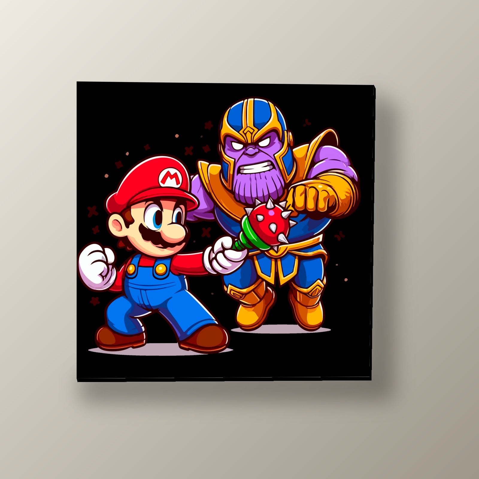 Mario Enfrenta a Thanos | Cuadro decorativo de Monkey Canvas