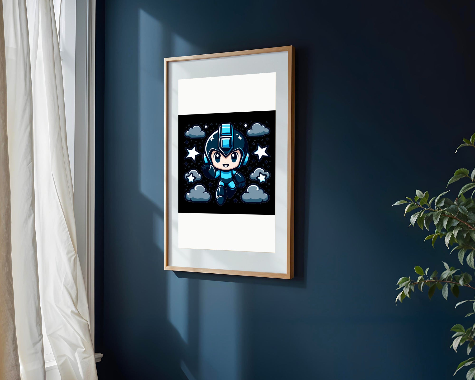 Mega Man Nocturno | Cuadro decorativo de Monkey Canvas