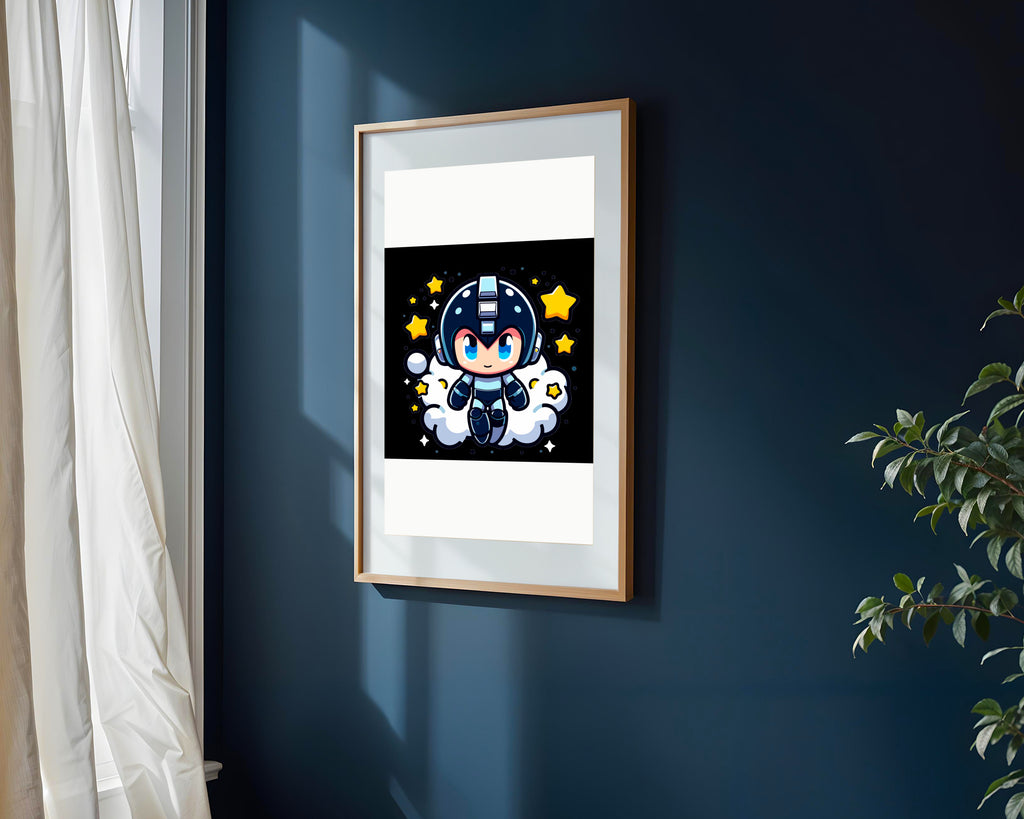 Mega Man Astronauta | Cuadro decorativo de Monkey Canvas