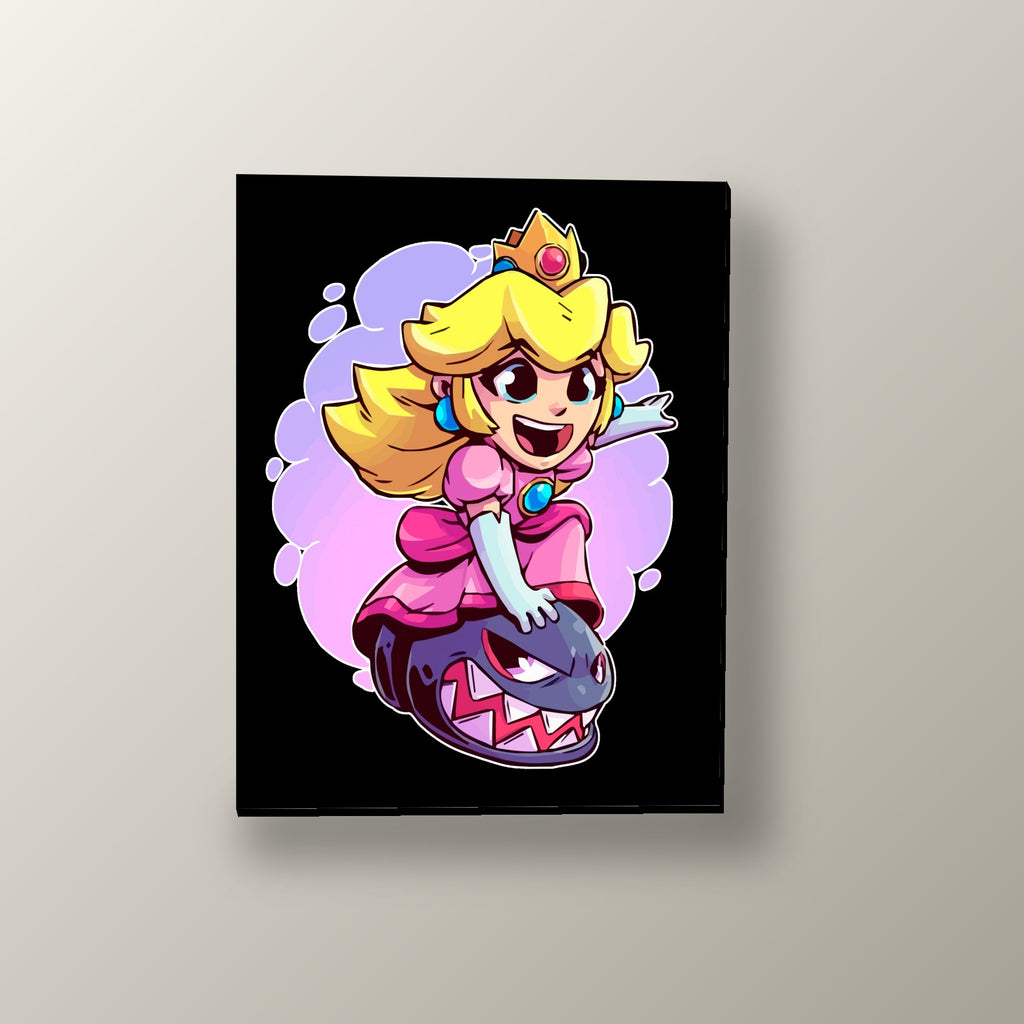 Peach y Chain Chomp | Cuadro decorativo de Monkey Canvas