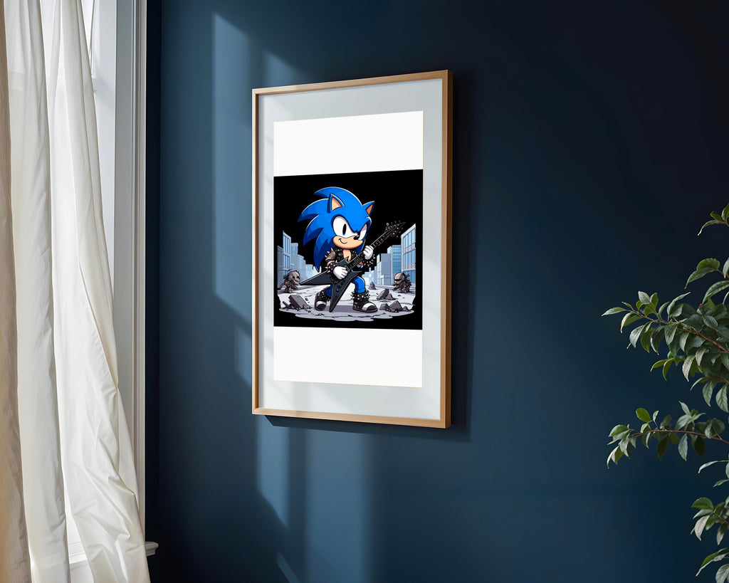 Sonic Punk Rockero | Cuadro decorativo de Monkey Canvas