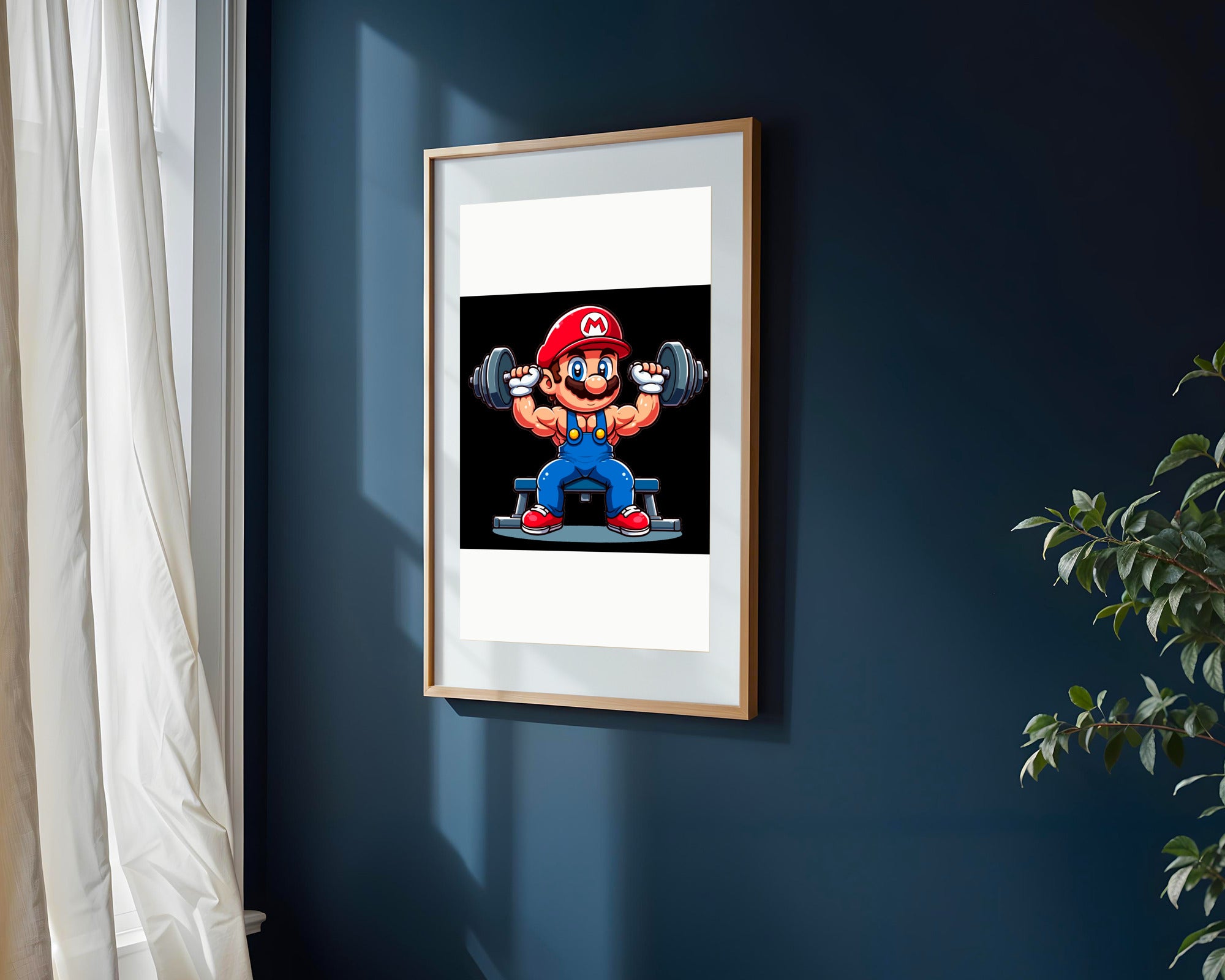 Mario Musculoso Fitness | Cuadro decorativo de Monkey Canvas