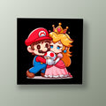 Mario y Peach Tierno | Cuadro decorativo de Monkey Canvas