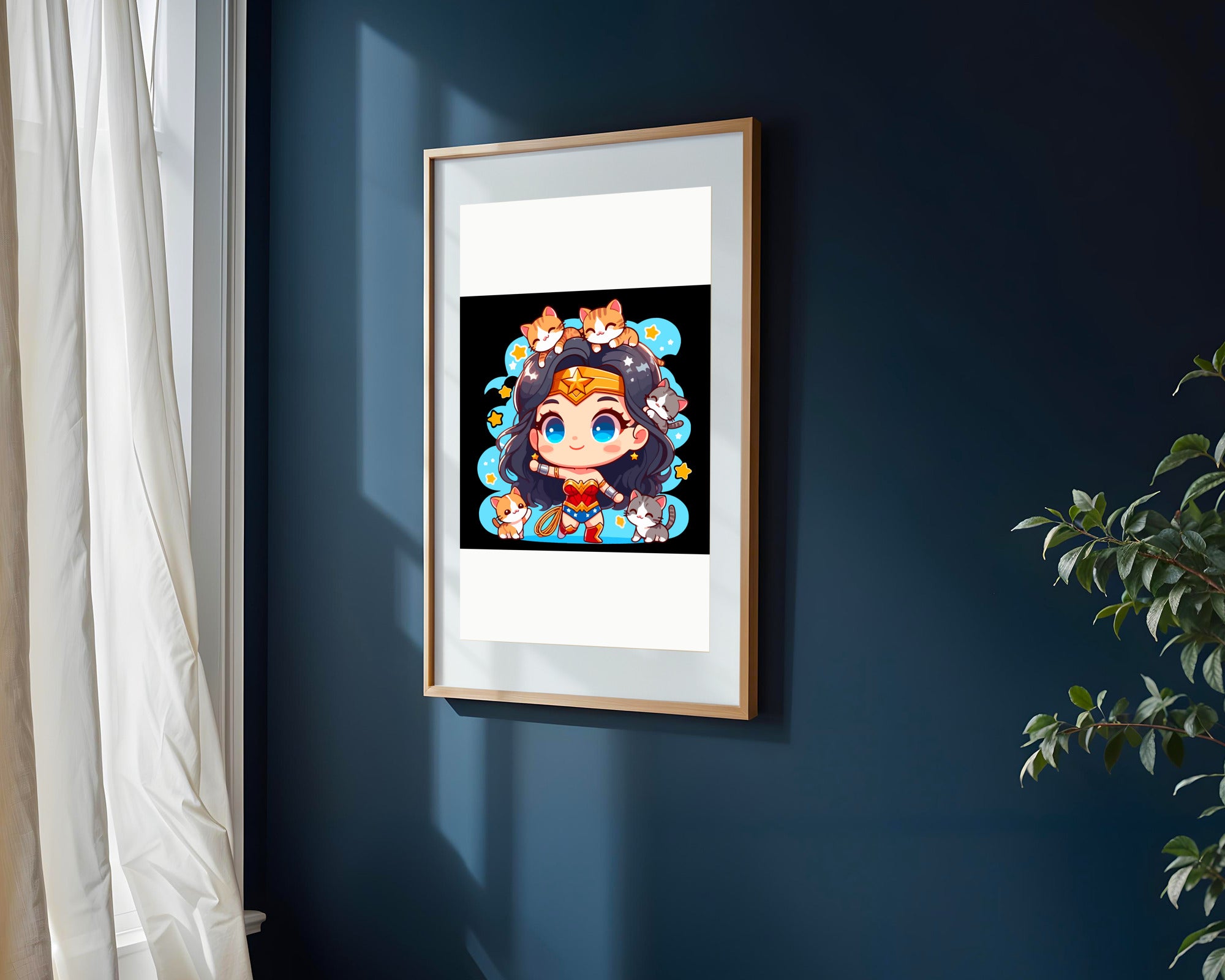 Wonder Woman Estrella Azul | Cuadro decorativo de Monkey Canvas