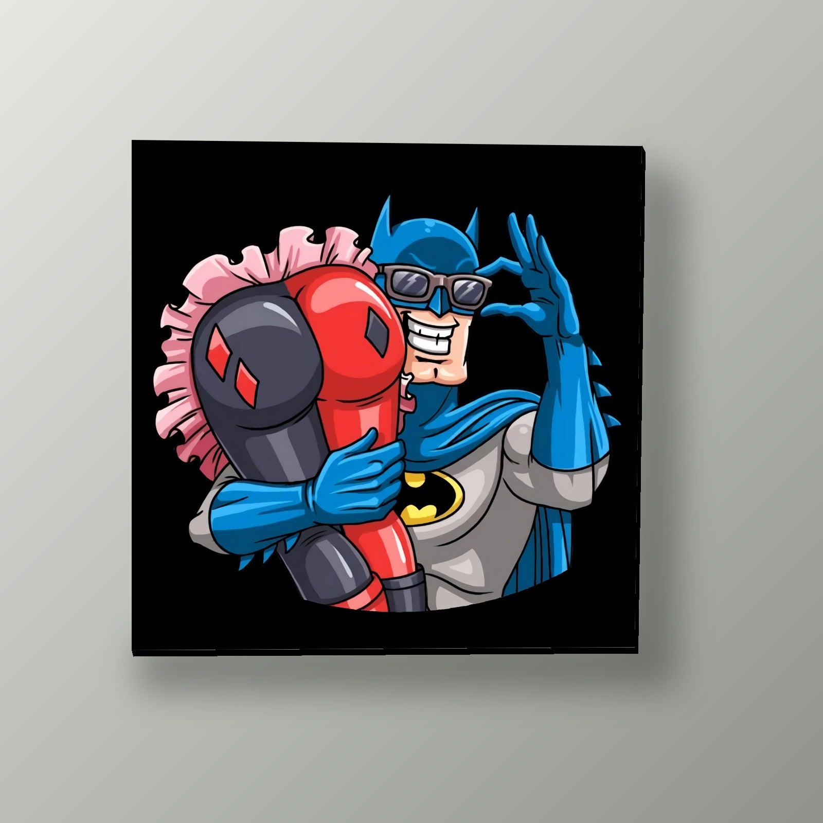 Batman y Harley Selfie | Cuadro decorativo de Monkey Canvas