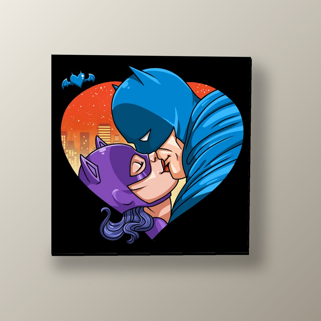 Batman y Catwoman Beso | Cuadro decorativo de Monkey Canvas