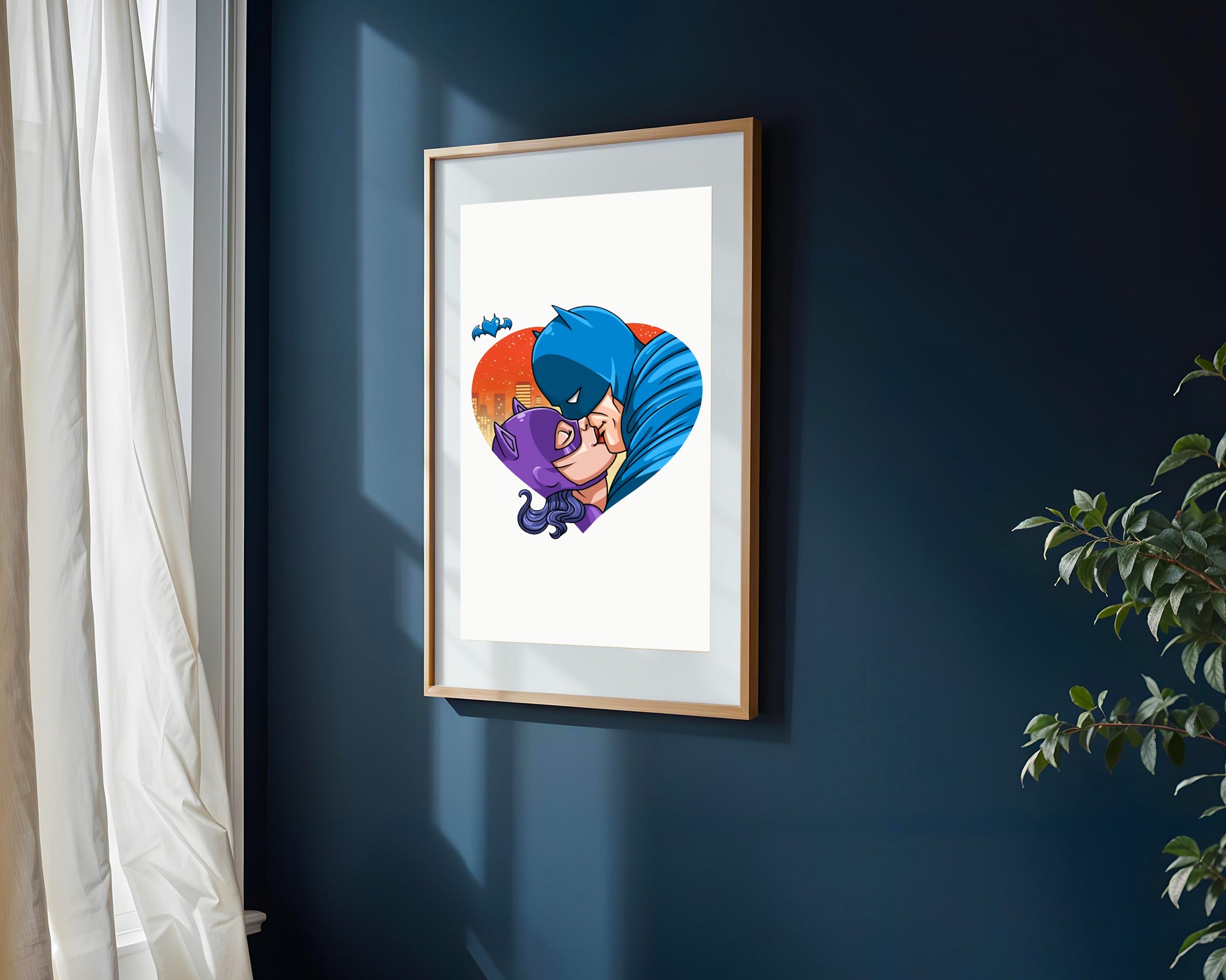 Batman y Catwoman Beso | Cuadro decorativo de Monkey Canvas