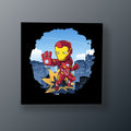 Iron Man Sobre la Ciudad | Cuadro decorativo de Monkey Canvas