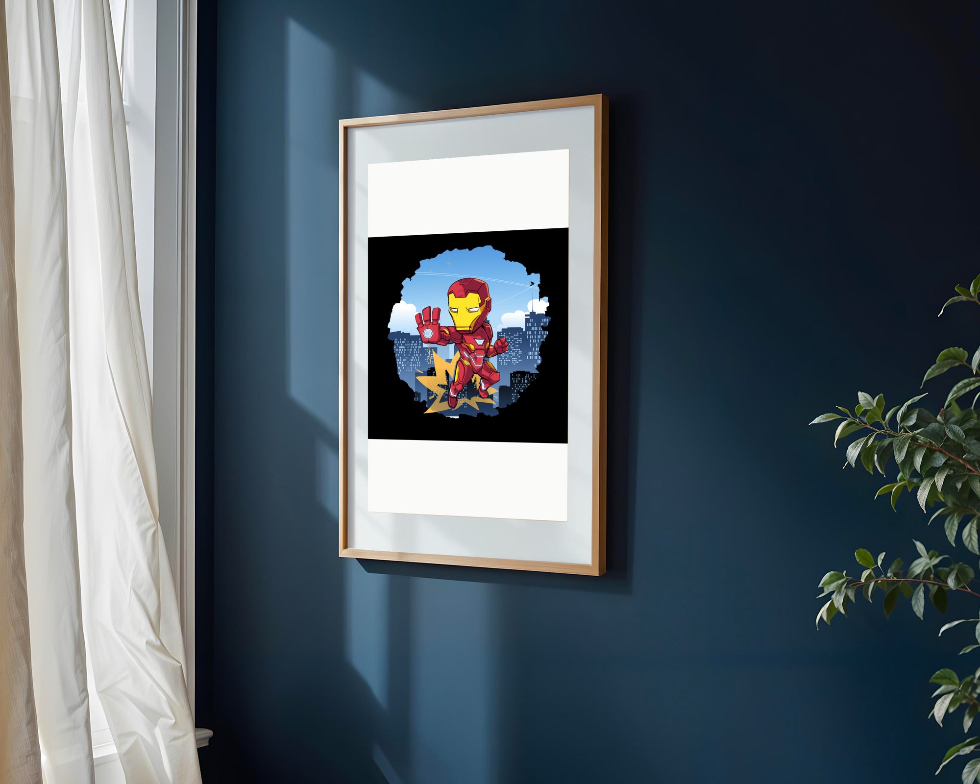 Iron Man Sobre la Ciudad | Cuadro decorativo de Monkey Canvas