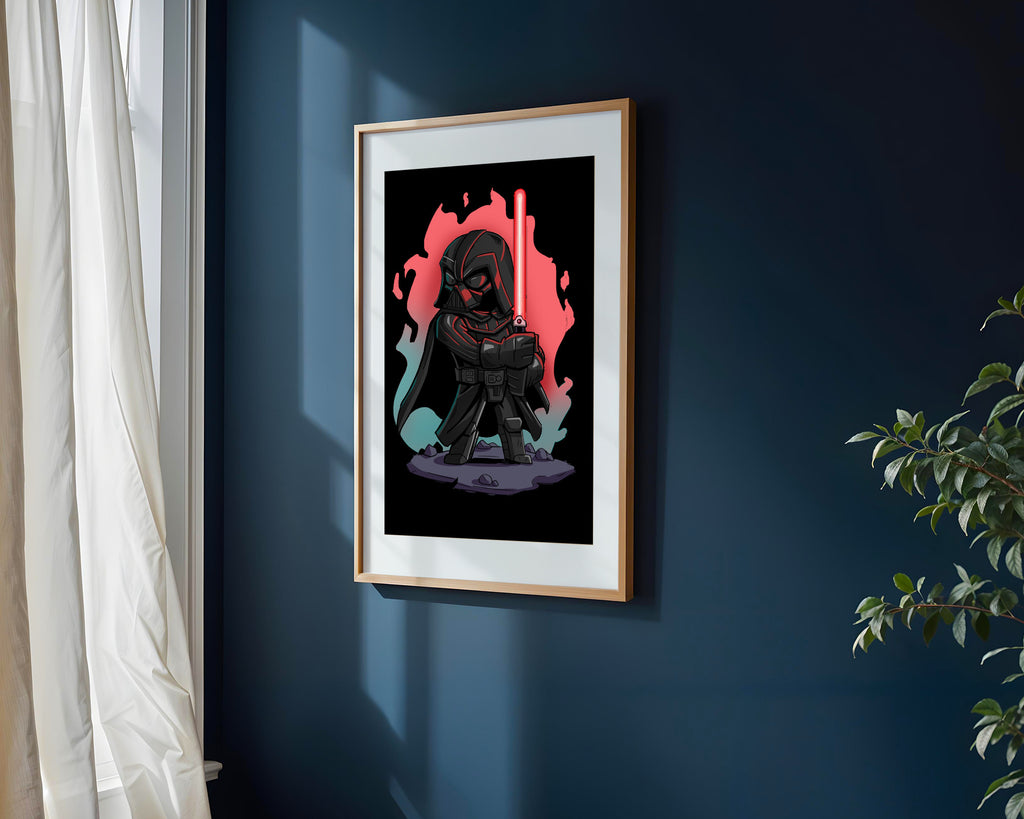 Darth Vader Sable Rojo | Cuadro decorativo de Monkey Canvas