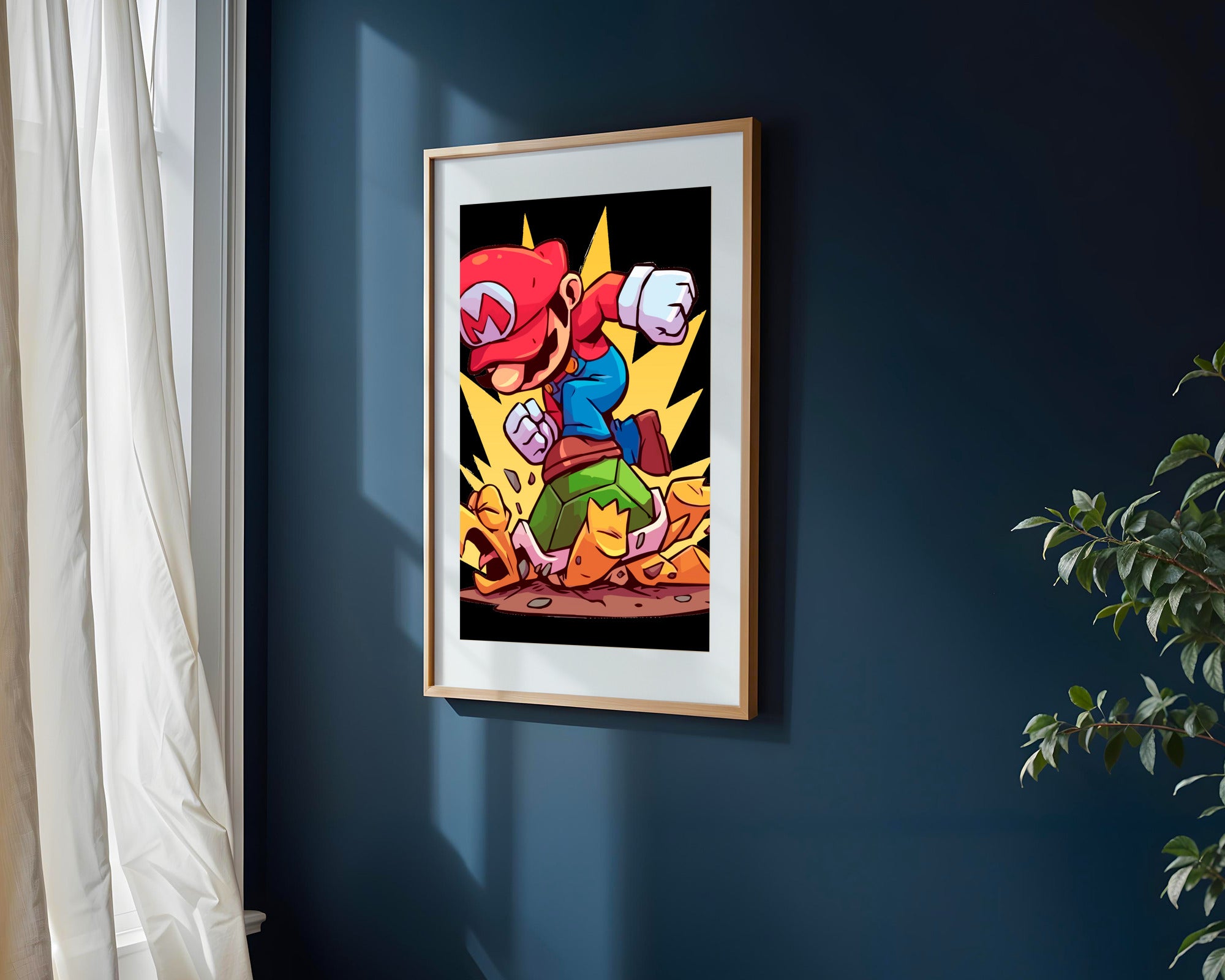 Mario Aplasta a Koopa | Cuadro decorativo de Monkey Canvas