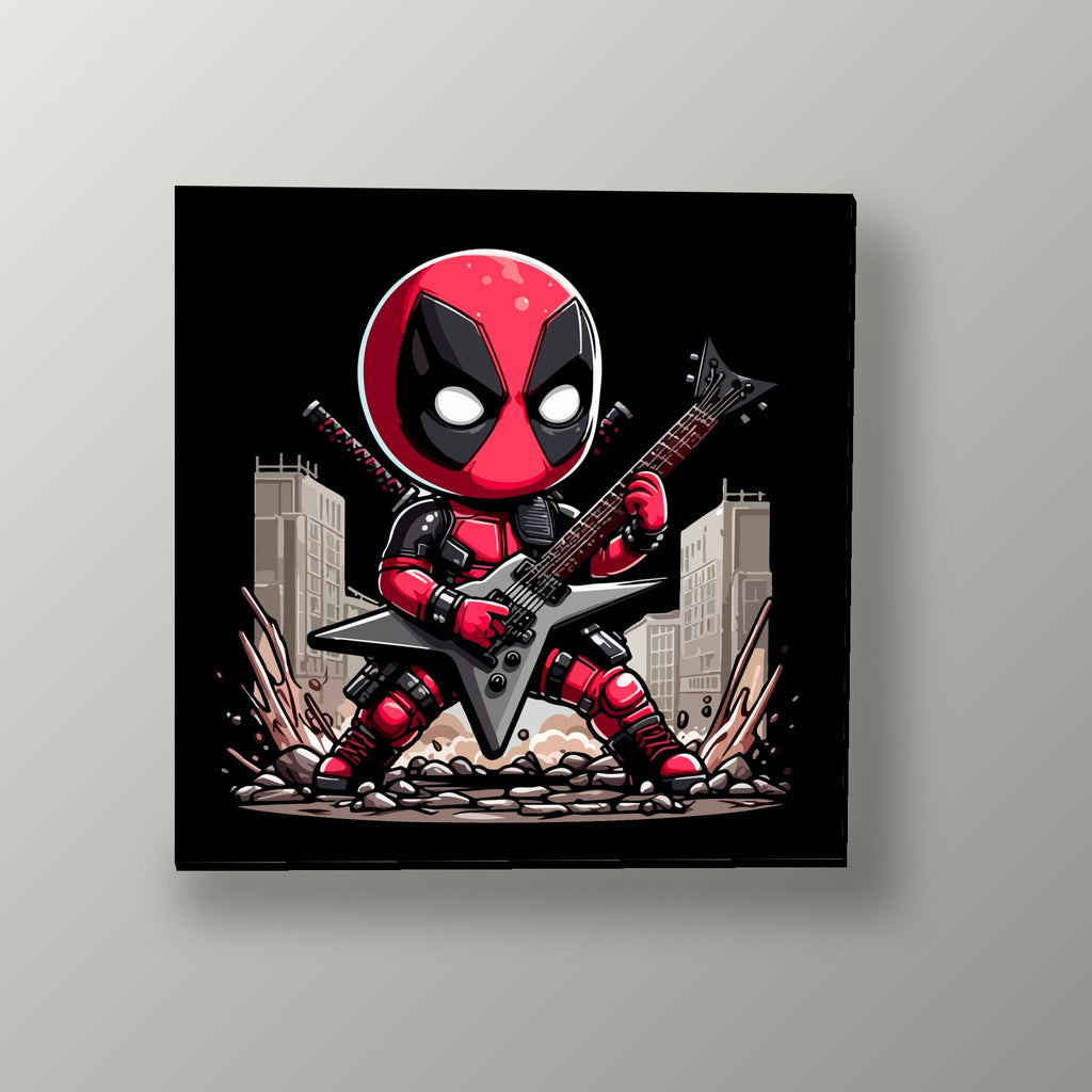 Deadpool Rockero Katanas | Cuadro decorativo de Monkey Canvas