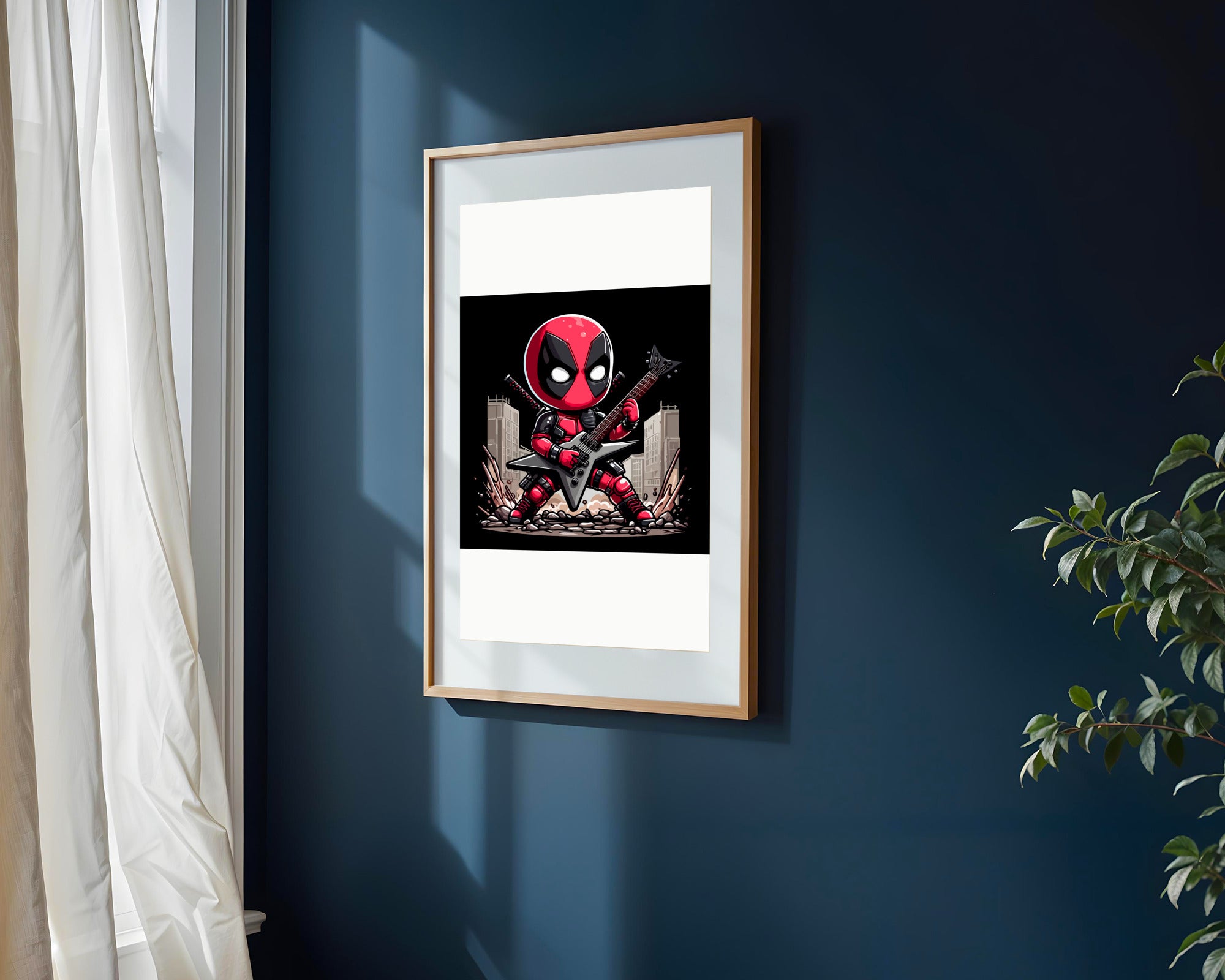 Deadpool Rockero Katanas | Cuadro decorativo de Monkey Canvas