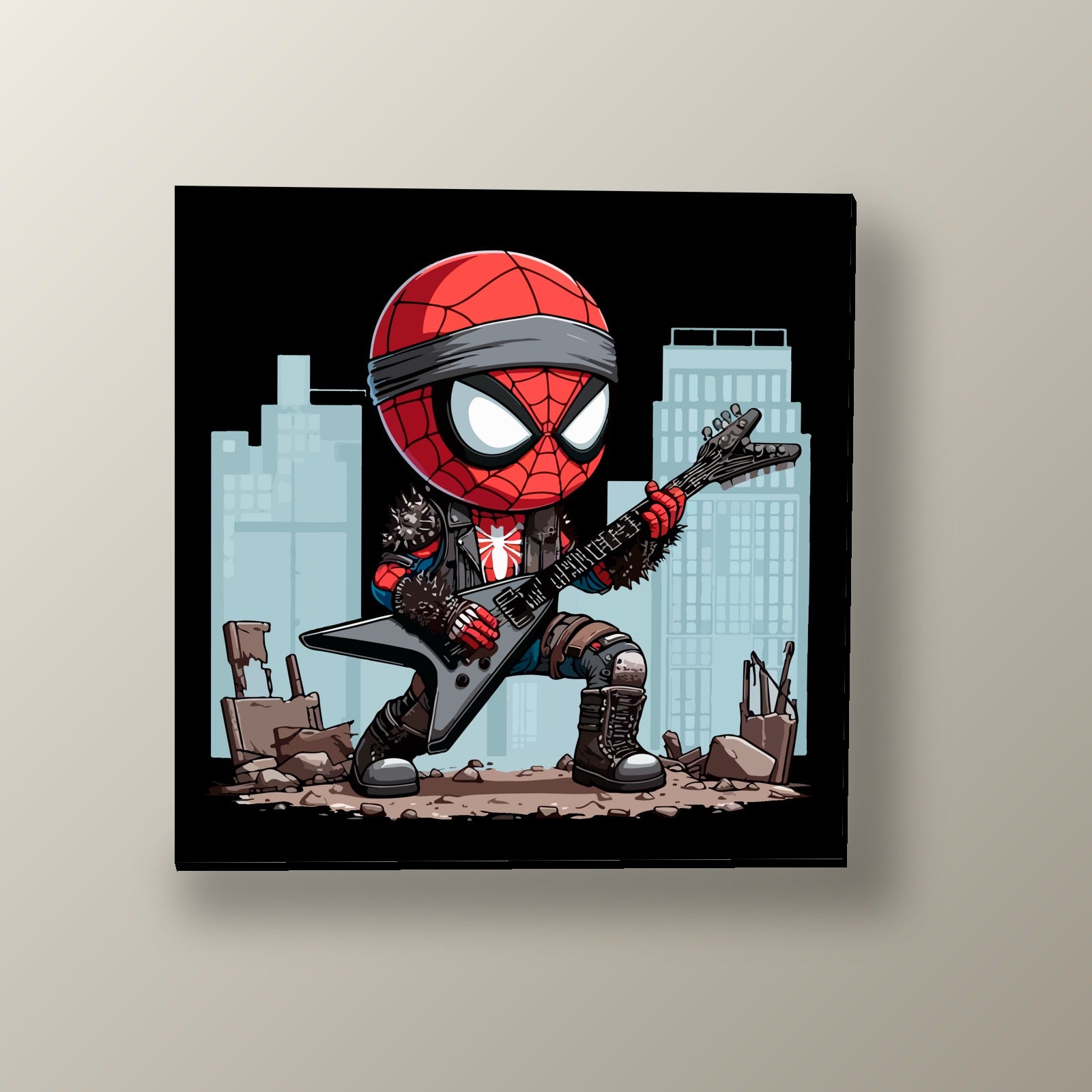 Spider-Man Punk Rockero | Cuadro decorativo de Monkey Canvas