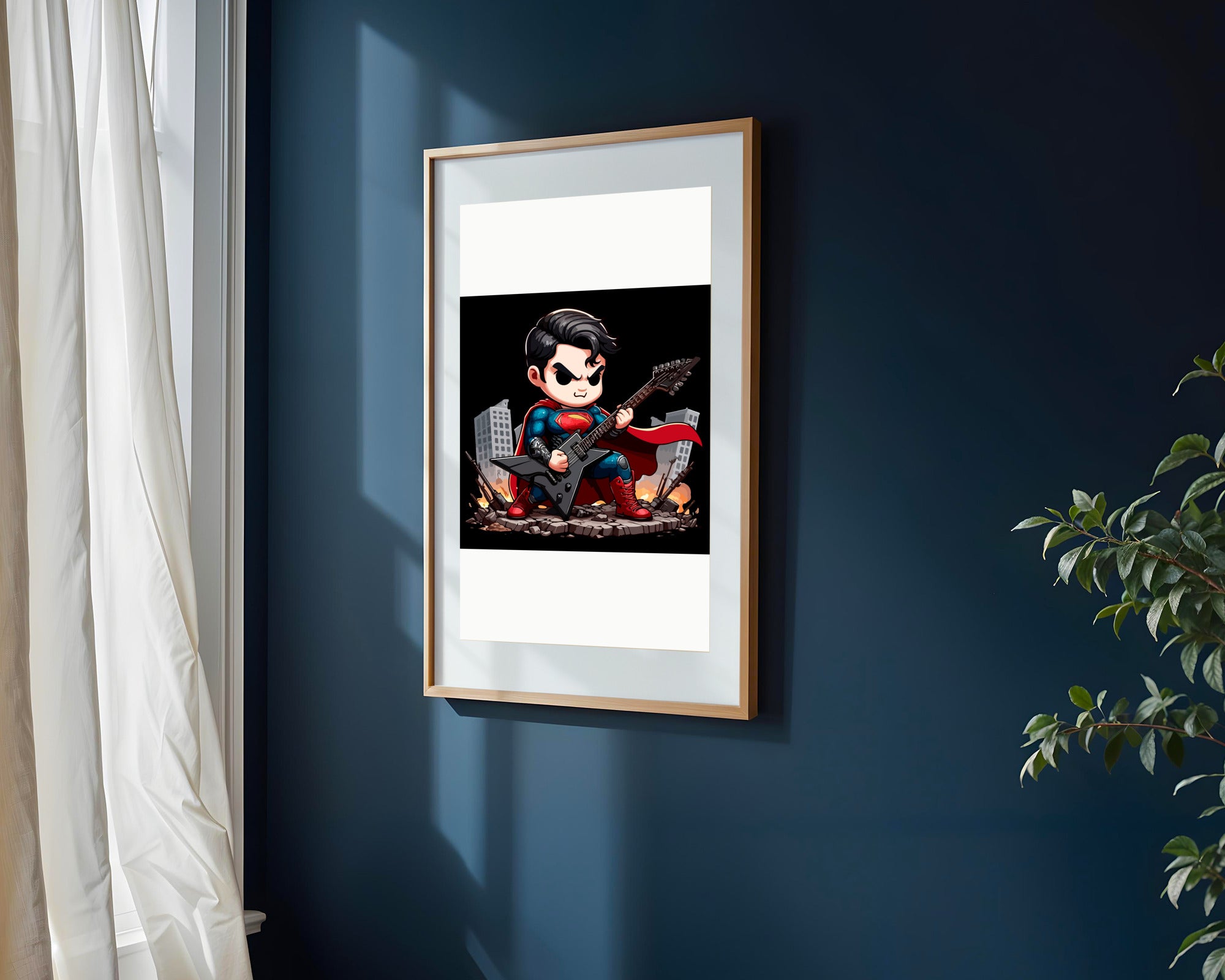 Superman Rockero Metal | Cuadro decorativo de Monkey Canvas
