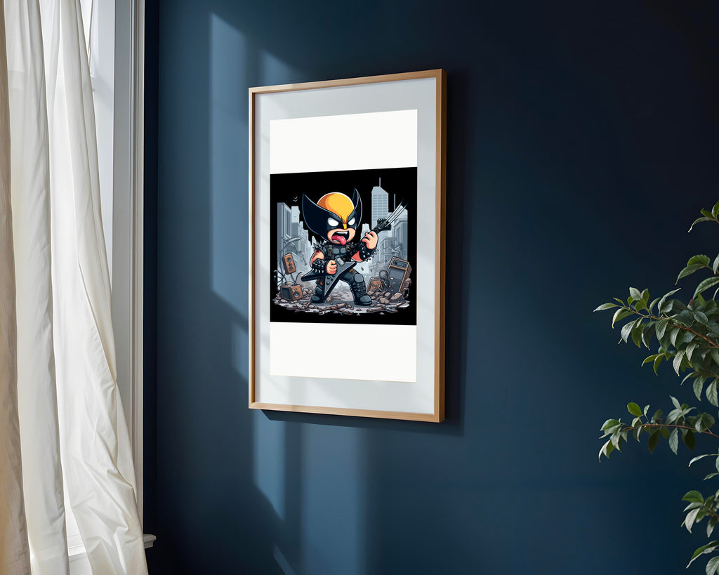 Wolverine Punk Rockero | Cuadro decorativo de Monkey Canvas