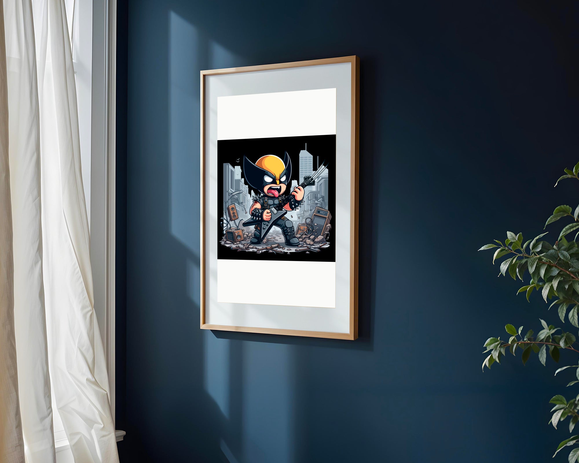 Wolverine Punk Rockero | Cuadro decorativo de Monkey Canvas