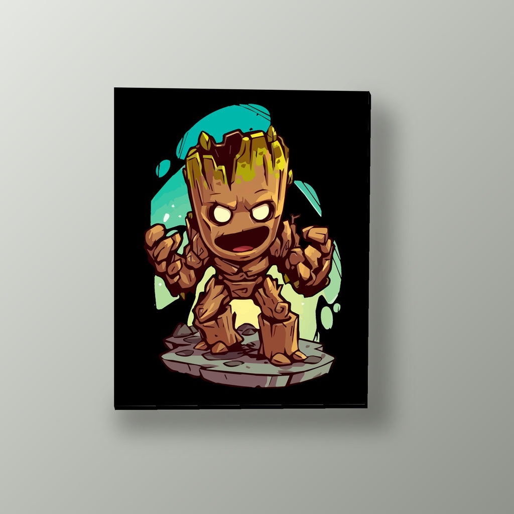 Groot Furia de Madera | Cuadro decorativo de Monkey Canvas