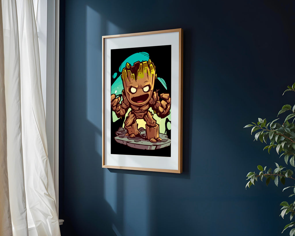 Groot Furia de Madera | Cuadro decorativo de Monkey Canvas