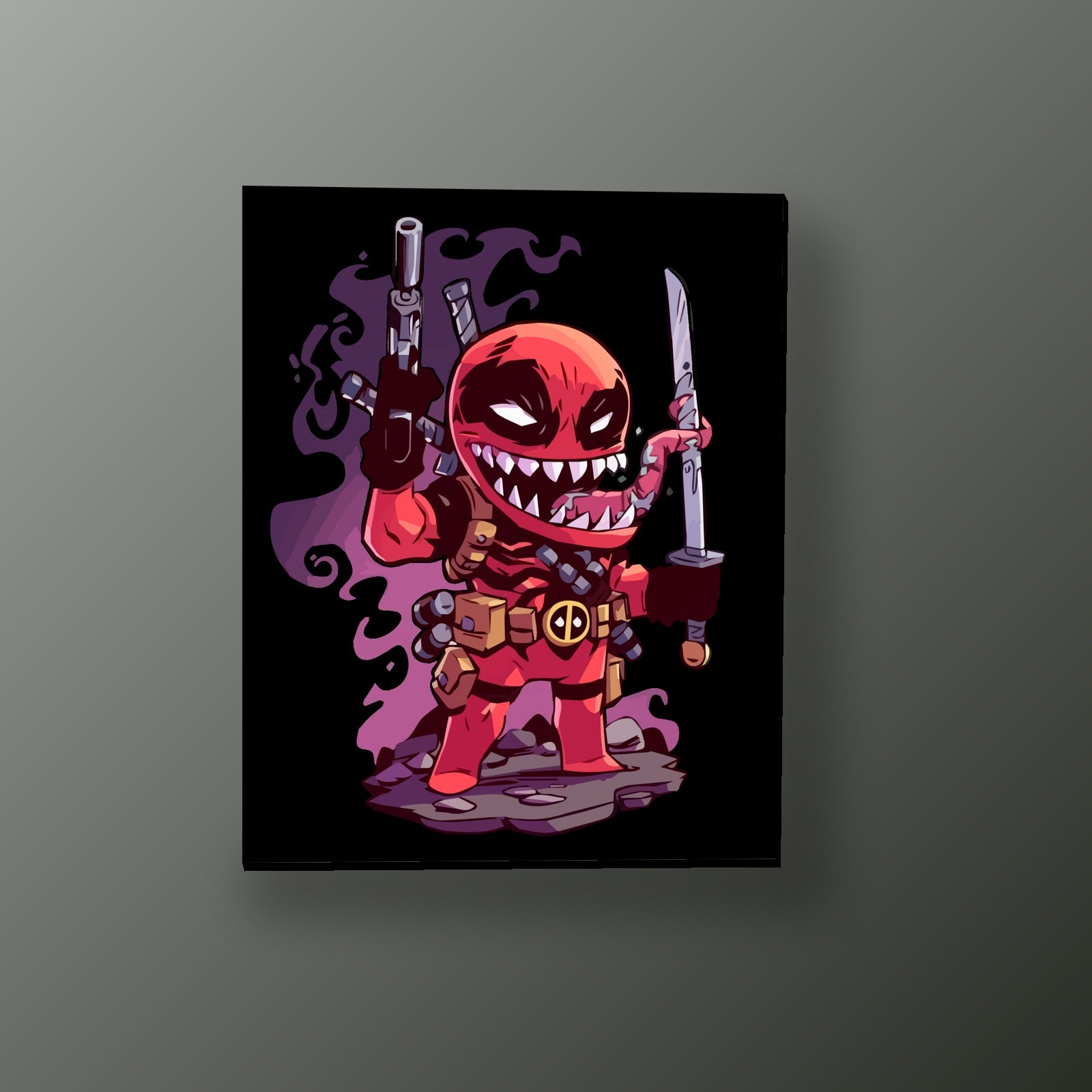 Deadpool Venom Colmillos Feroces | Cuadro decorativo de Monkey Canvas