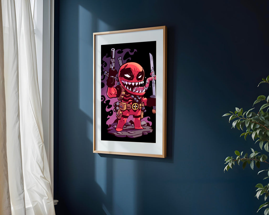 Deadpool Venom Colmillos Feroces | Cuadro decorativo de Monkey Canvas