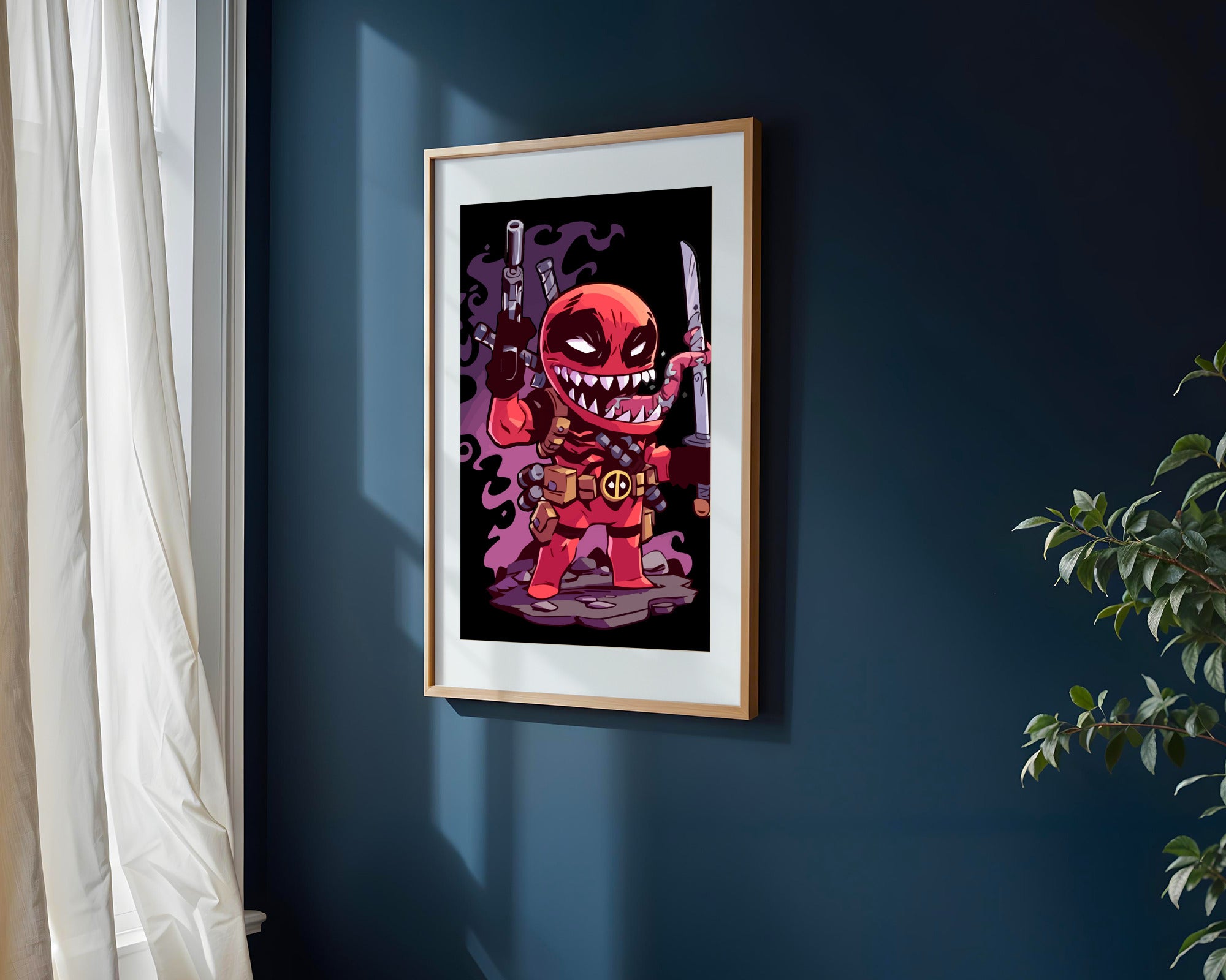 Deadpool Venom Colmillos Feroces | Cuadro decorativo de Monkey Canvas