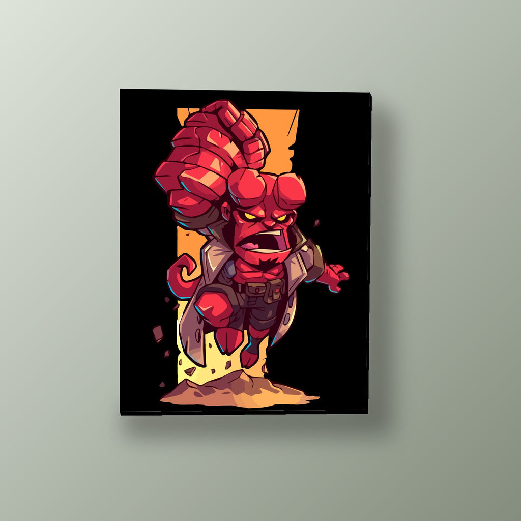 Hellboy Puño de Piedra | Cuadro decorativo de Monkey Canvas